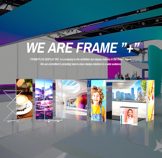 Frame Plus sells a full range of products: seg light boxes, seg booths, foldable trade light boxes, light box promotion tables