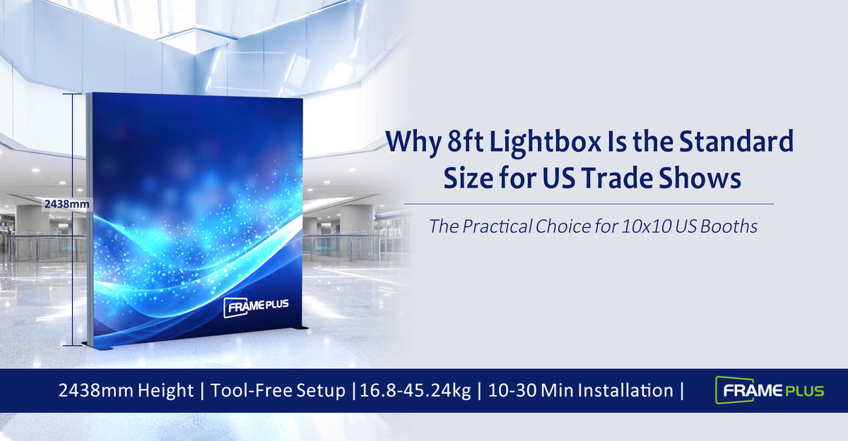 Why 8ft Lightbox Is the Standard Size for US Trade Shows ｜ Frame Plus ...
