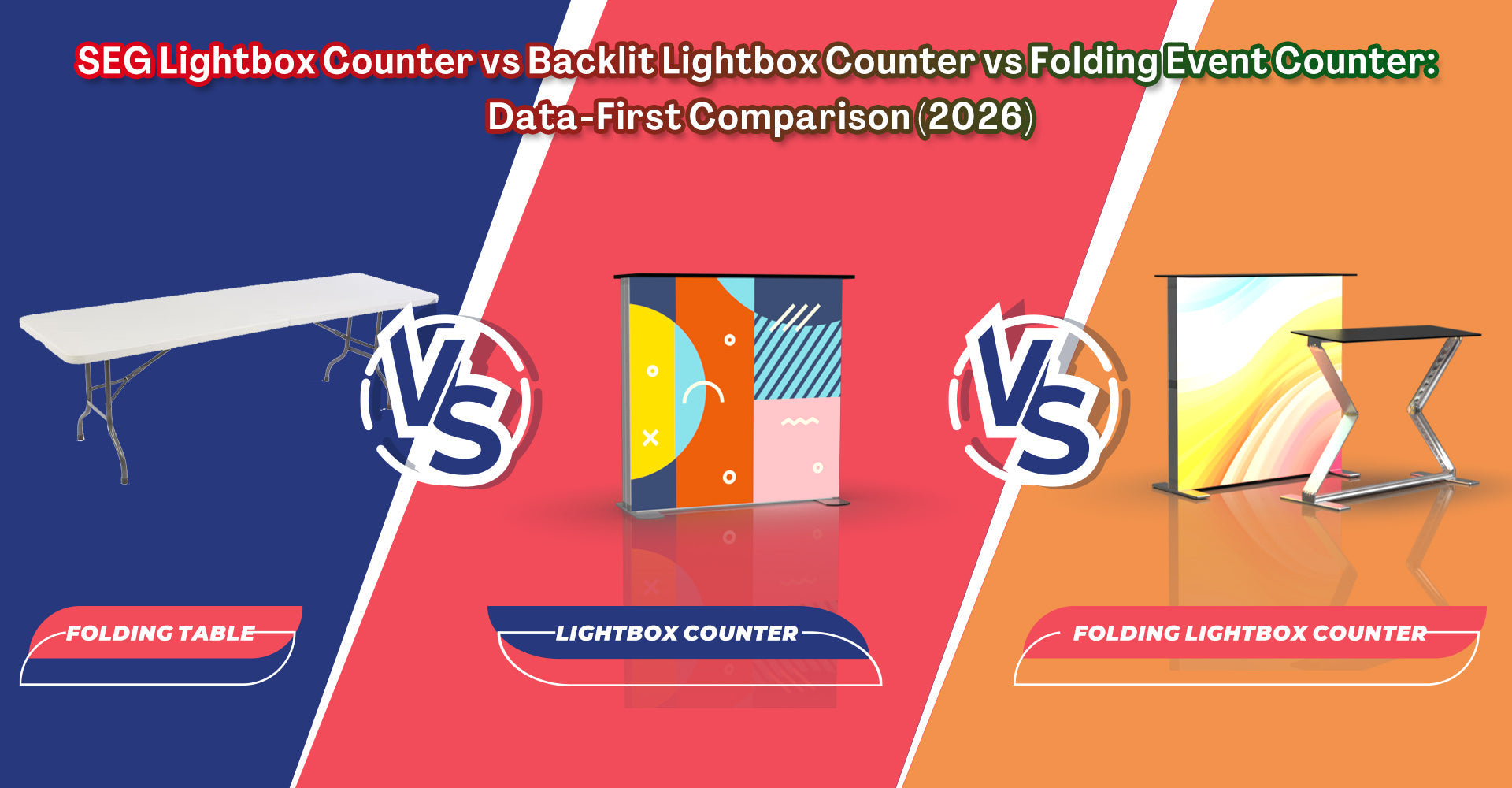 SEG Lightbox Counter vs Backlit Lightbox Counter vs Folding Event Coun ...