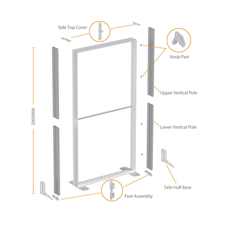 Column Split Kit lightbox dIsplay aa column foundation kit (side half foot) – FramePlus ...
