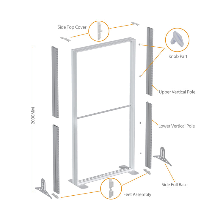 lightbox dIsplay aa column foundation kit (side full foot) – FramePlus ...
