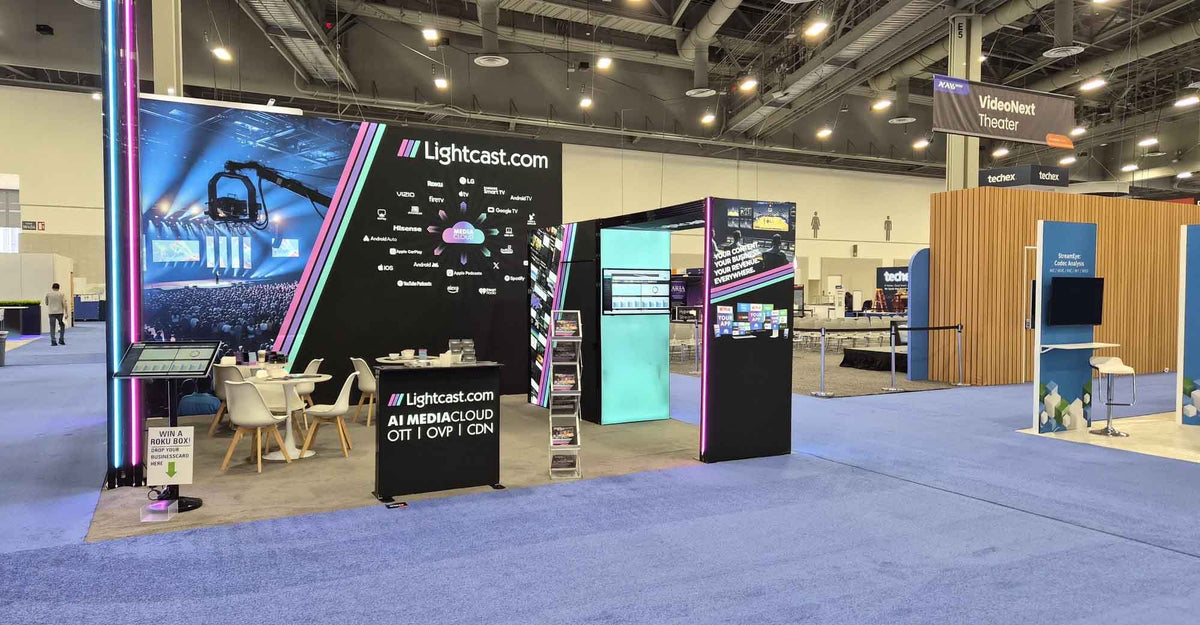 Lightcast backlit lightbox exhibition booth at NAB Show 2026