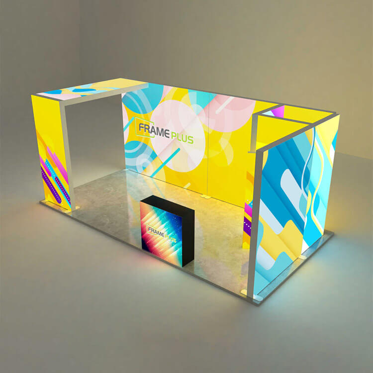 Modularer, hinterleuchteter SEG-Leuchtkasten-Messestand 7 – LED-Display-Lösung
