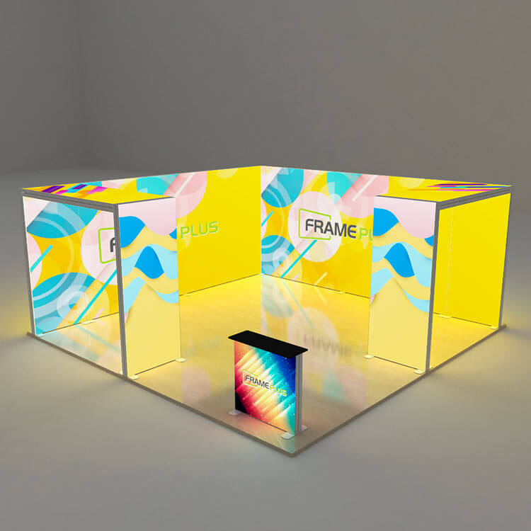 Modularer, hinterleuchteter SEG-Leuchtkasten-Messestand 8 – 20x20ft Stand