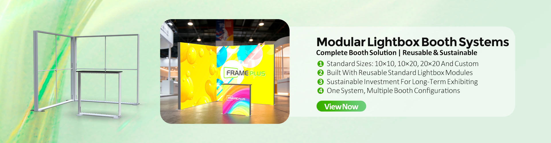 Frame Plus offers modular lightbox display system solutions that are reusable and require no tools for installation.