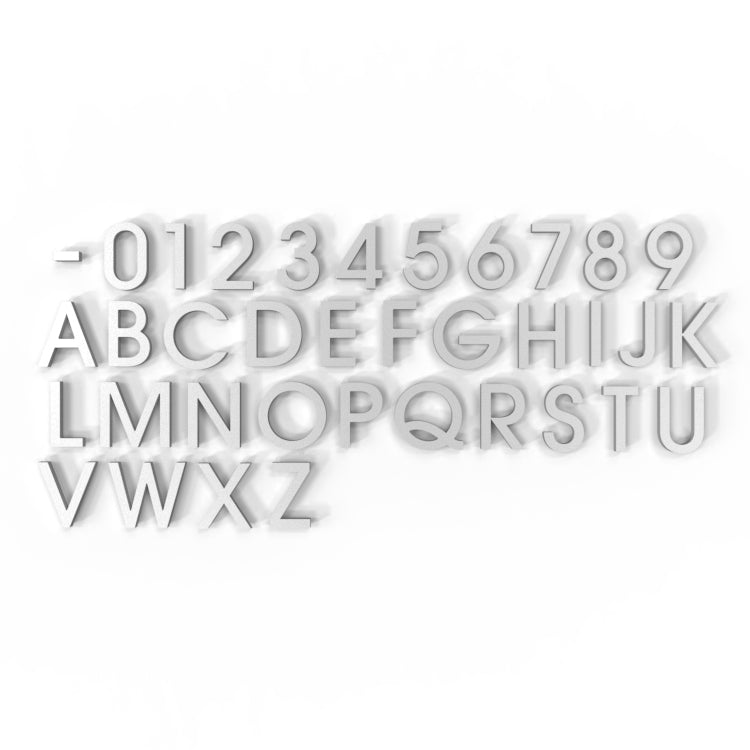 Plus Plus Letters Painted Cast Aluminum Letters | Black, White, Red | 4