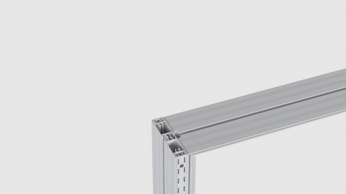 The FramePlus straight module is the core element for building seamless, illuminated walls in your modular lightbox display, connecting horizontally for expansive exhibition stands.