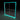 2000 x 2000 mm RGB LED fabric lightbox frame illuminated in cyan