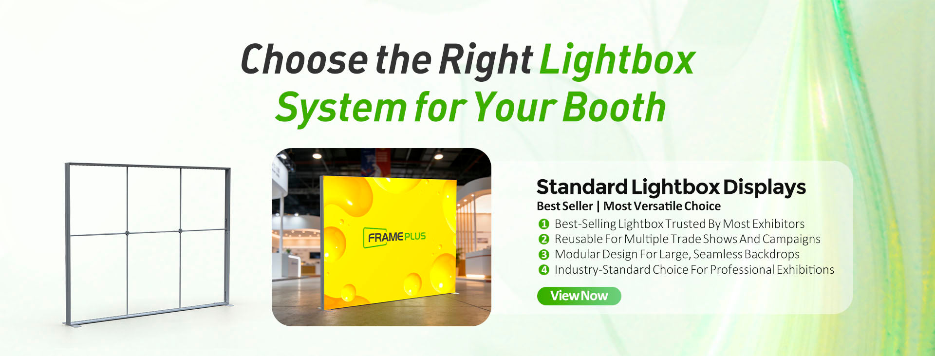 Frame Plus's best-selling standard backlit lightbox features a premium composite frame that is more durable and resistant to wear. It also includes silicone edge graphics for a seamless, bright effect.